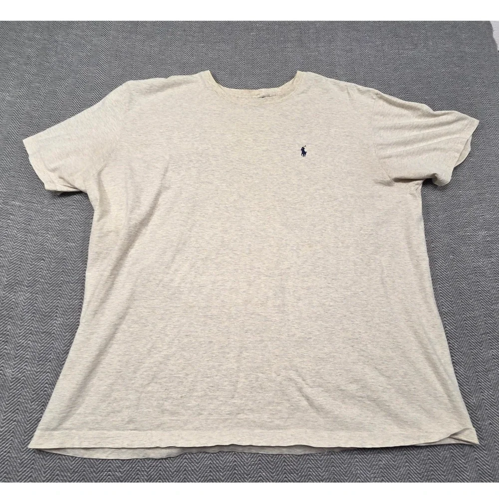 Polo Ralph Lauren Mens XXL Heather‎ Grey Short Sleeve Cotton Pony Logo T-Shirt